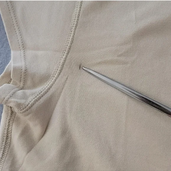 CHICOS The Ultimate Tee sz 1  Tan  Short Sleeve Round Neck Cotton Modal - Picture 5 of 7